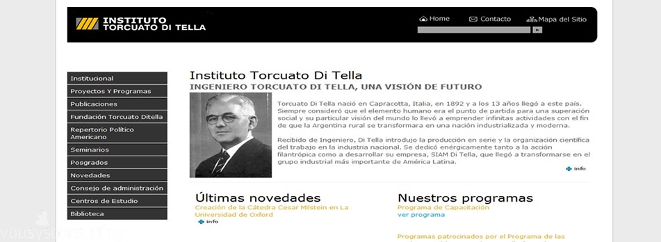 Desarrollo de sitio web realizado por Vousys de INSTITUTO TORCUATO DI TELLA