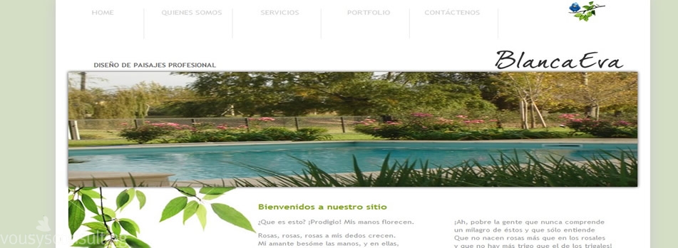 Desarrollo de sitio web realizado por Vousys de BLANCA EVA