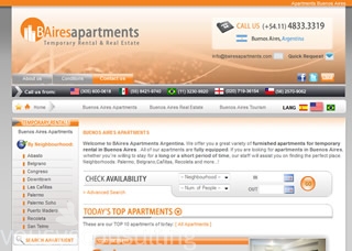 Desarrollo de Sitios Web realizado por Vousys de VERSION HTML5 DE BAIRESAPARTMENTS.COM