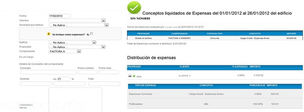 Desarrollo de Sitios Web realizado por Vousys de SISTEMA DE GESTION PARA CONSORCIOS WEB