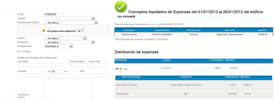 Desarrollo de sitio web realizado por Vousys de SISTEMA DE GESTION PARA CONSORCIOS WEB