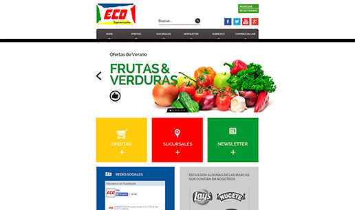 Vousys.com // Sitio web supermercados eco