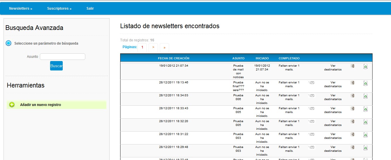 Vousys.com // Sistema para envio de mailing