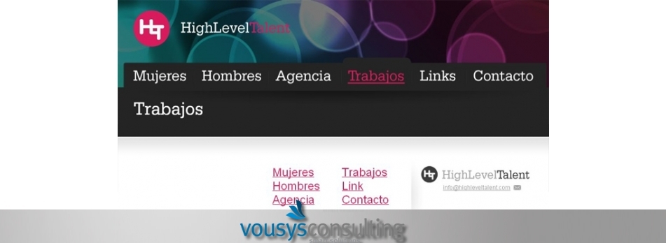 VOUSYS: Desarrollo de software: Desarrollo sitio web: Agencia de Modelos