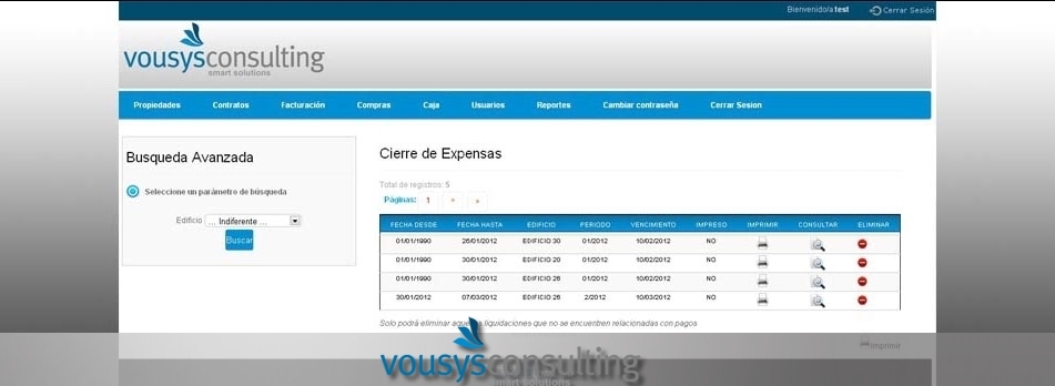 VOUSYS: Software development: Web based management system for fournitu