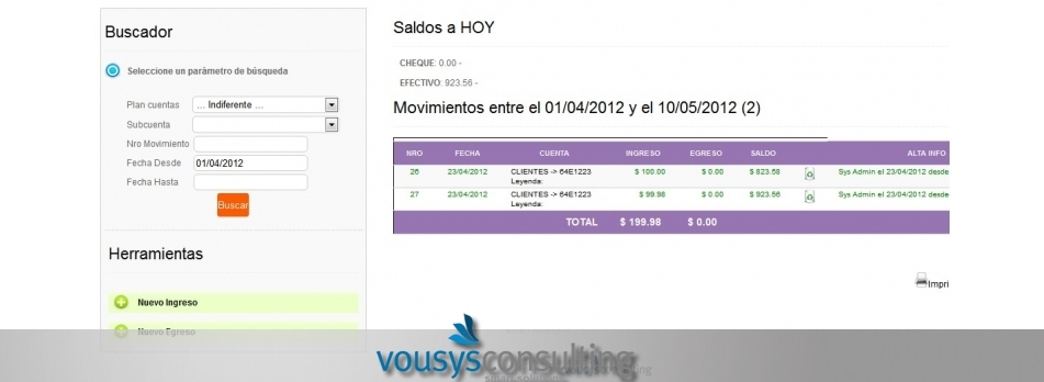 VOUSYS: Desarrollo de software: Sistema de gestión web