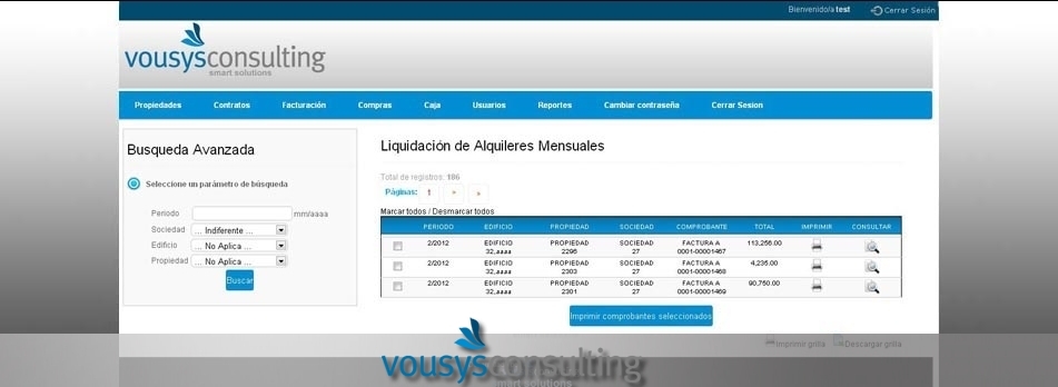 VOUSYS: Software development: Web system for consortium