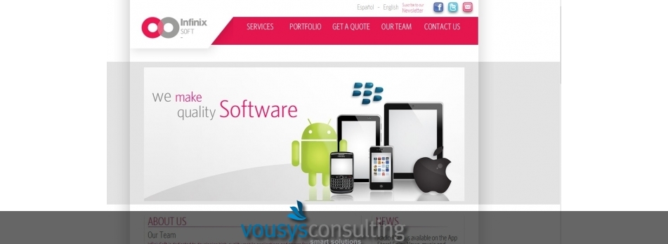 VOUSYS: Software development: Main website development with cms