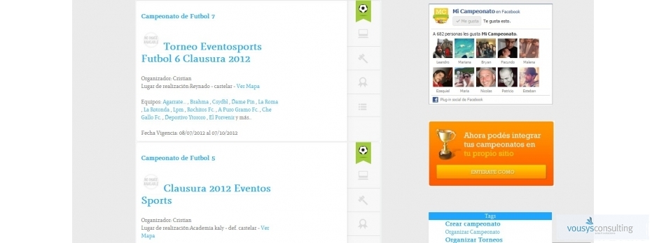 VOUSYS: Desarrollo de software: Mi campeonato