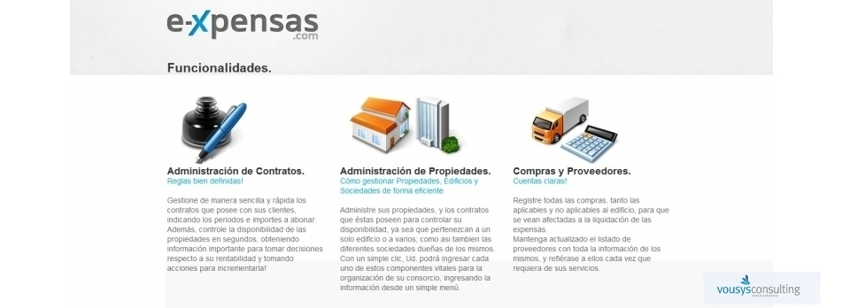 VOUSYS: Software development: E-xpensas: consortia management system