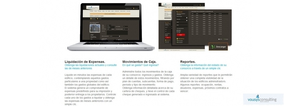 VOUSYS: Software development: E-xpensas: consortia management system