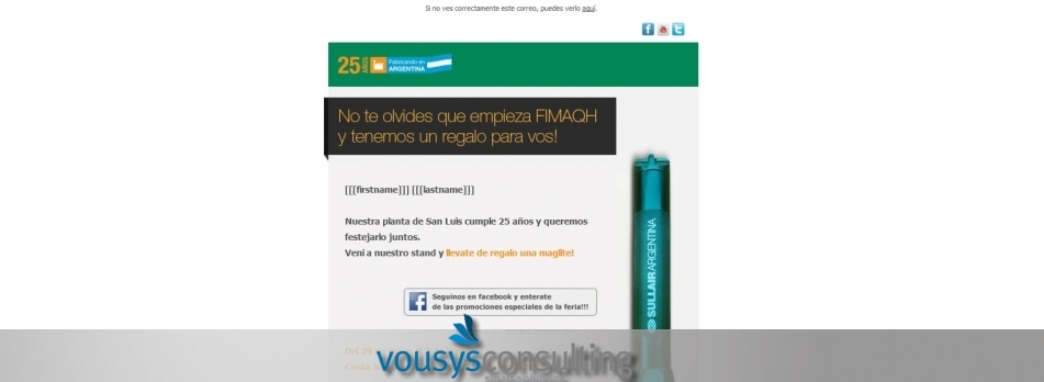 VOUSYS: Desarrollo de software: Maquetacion para Envio de Mailing