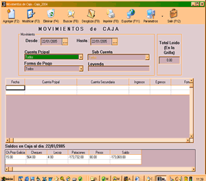 Software development: MOVIMIENTOS DE CAJA VOUSYS - VOUSYS