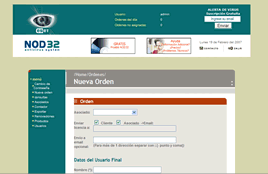 VOUSYS: Software development: NOD32 ARGENTINA - SISTEMA DE ORDENES DE PEDIDO PARA ASOCIADOS