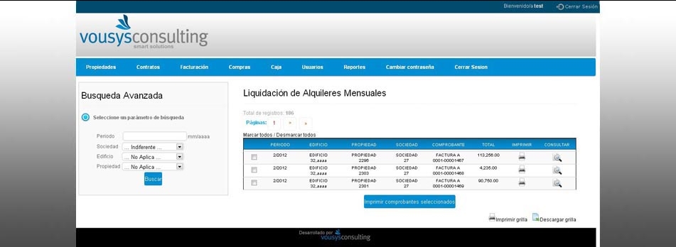 VOUSYS: Software development: Web System for Consortium