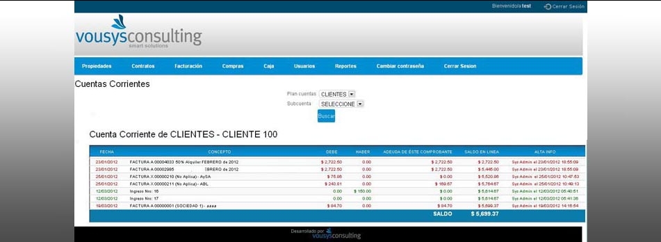 VOUSYS: Desarrollo de software: Sistema de Gestión Web para Consorcios