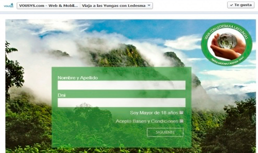 VOUSYS: Desarrollo de software: Promo website + facebook app