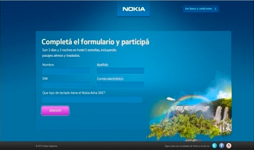 VOUSYS: Desarrollo de software: Promo nokia, seguí de vacaciones!