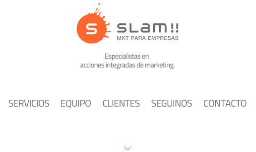 VOUSYS: Software development: Website for slam! marketing