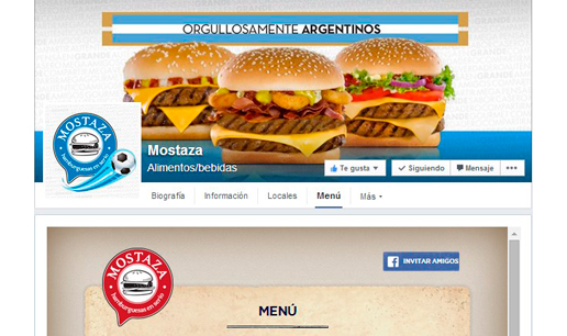 VOUSYS: Software development: Facebook application: menu