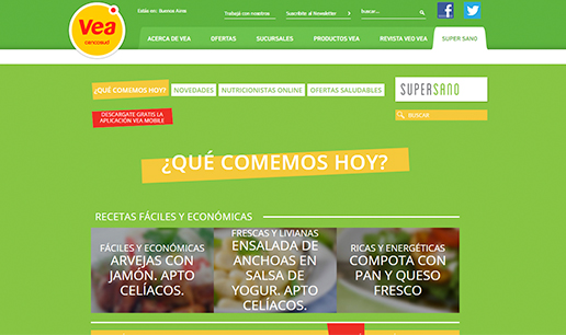 VOUSYS: Software development: Vea supersano site re-layout