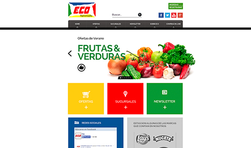 Software development: Supermercados eco website - VOUSYS