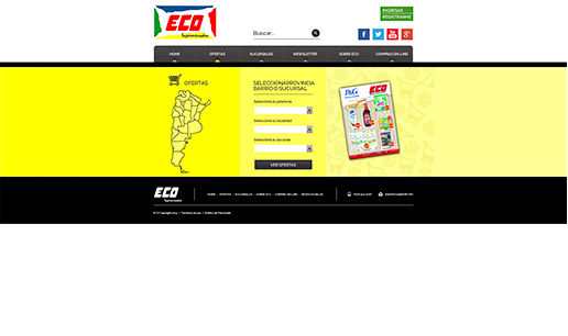 VOUSYS: Software development: Supermercados eco website