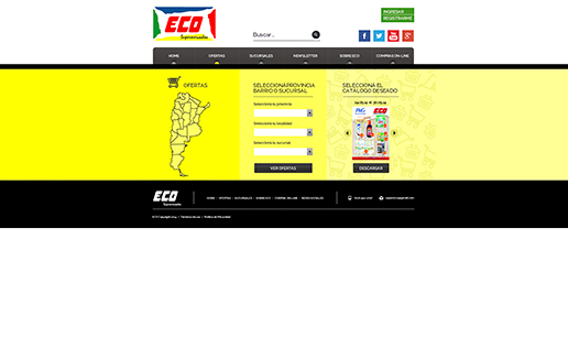 VOUSYS: Software development: Supermercados eco website