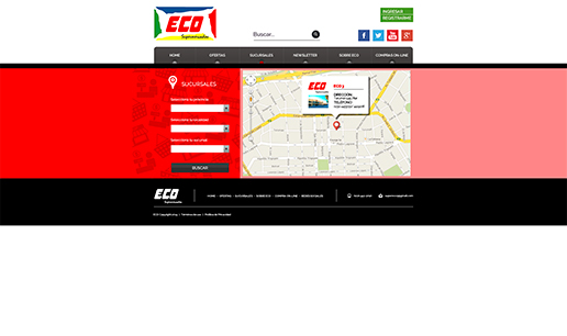 VOUSYS: Software development: Supermercados eco website