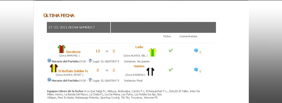 VOUSYS: Software development: Aliviol Cup - Integration with micampeonato.com