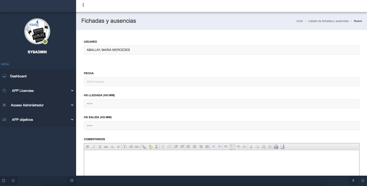 VOUSYS: Hr system managment