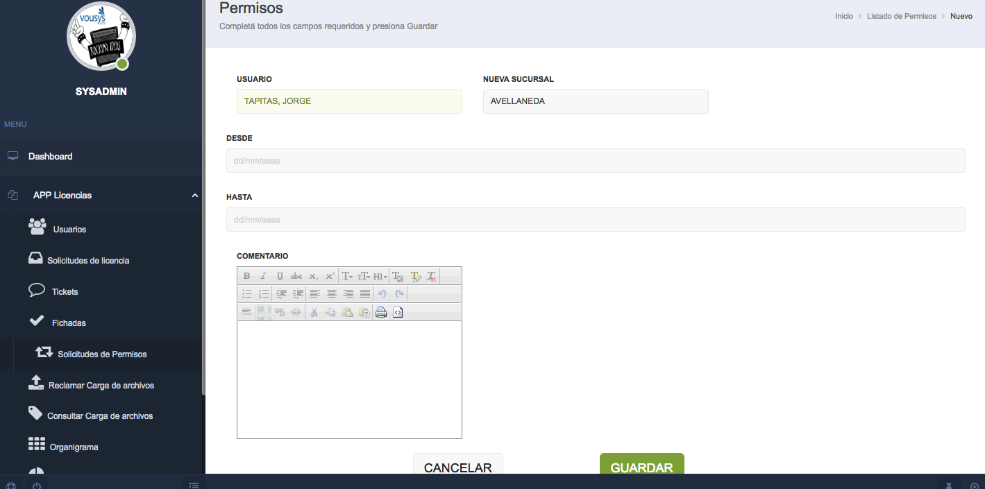VOUSYS: Hr system managment