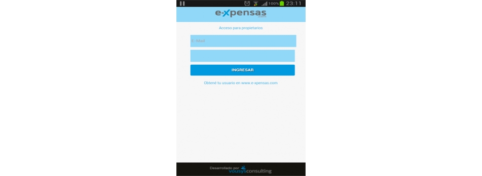 VOUSYS: E-xpensas: aplicación para propietarios