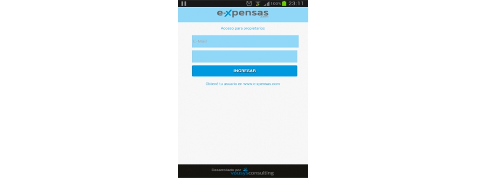 VOUSYS: Desarrollo de software: E-xpensas: aplicación para propietarios