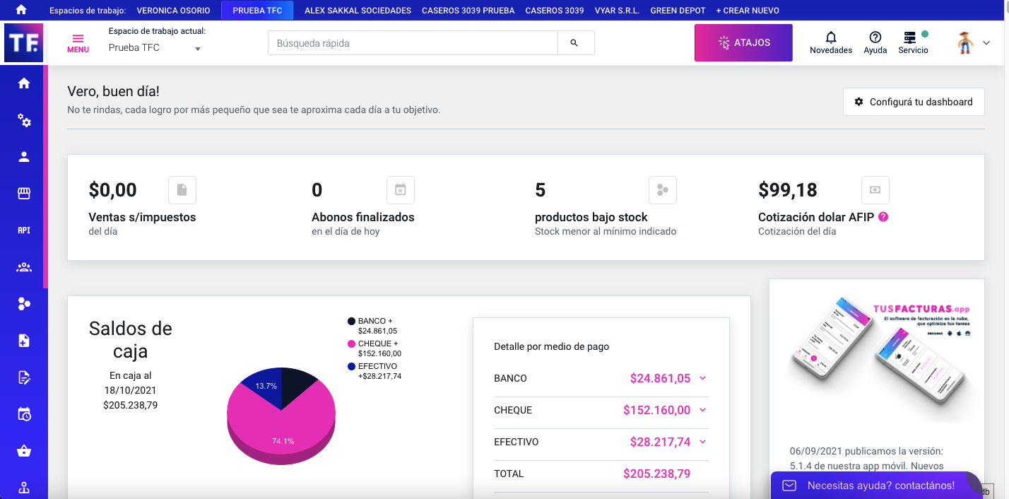 VOUSYS: Software development: Api rest for afip electronic billing